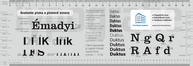 Polygrafický tahák – Typografie 1 (přední)